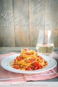 pasta all'amatriciana at TasteOfThePlace.com