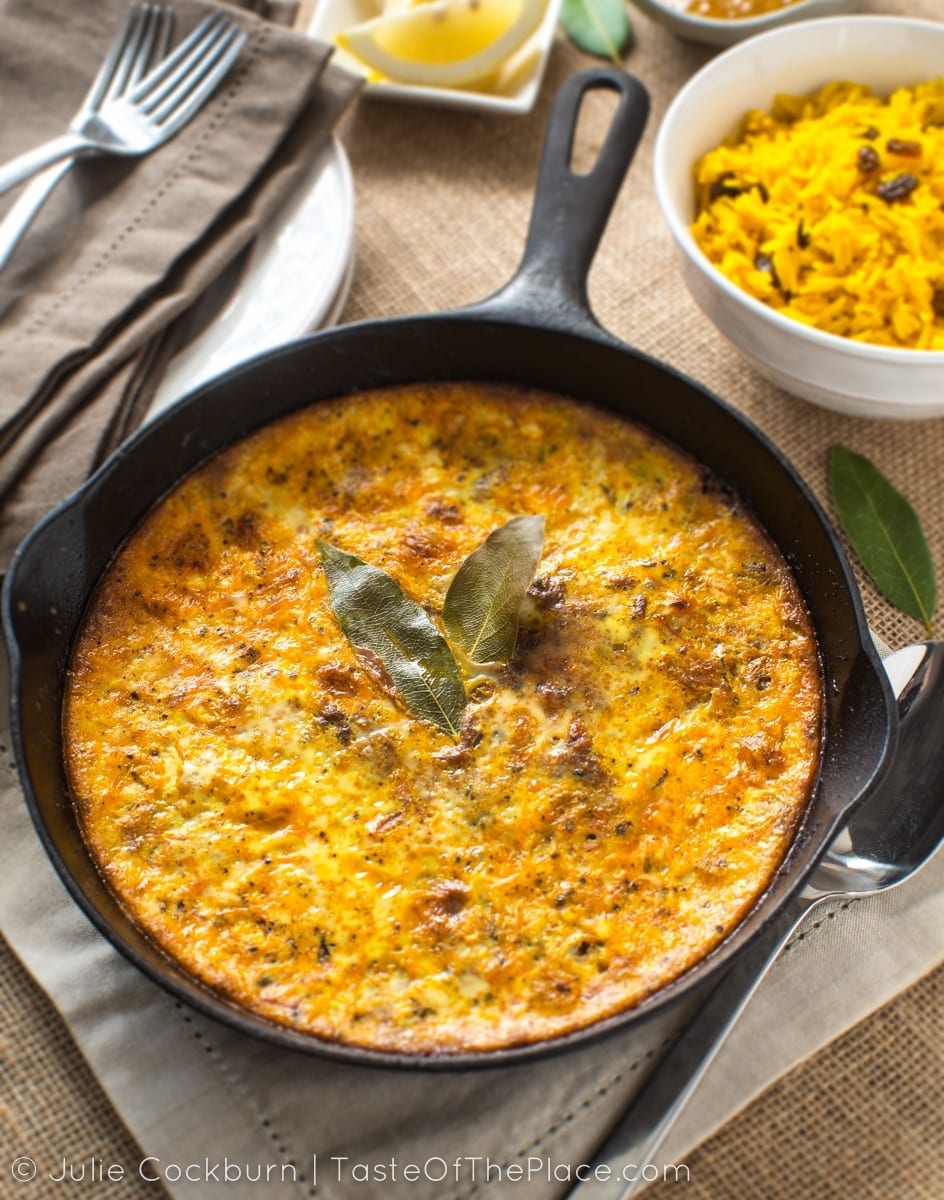 This classic dish from South Africa, Bobotie (pronounced ba-bo-tea), is made with ground beef seasoned to perfection, and a creamy, decadent topping. It is rich, savory, spicy, aromatic, and zingy. A comforting meal, full of the flavors of Africa!