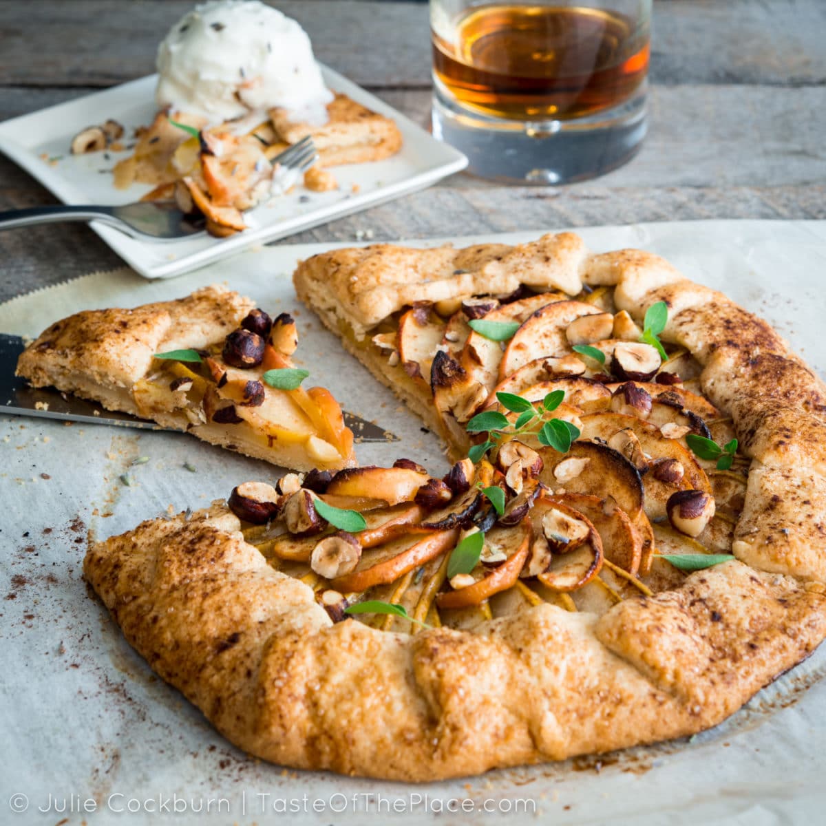 Pear and apple galette from TasteOfThePlace.com