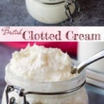 Creamy, thick, luxurious, kissed with a hint of natural sweetness, and fresh with a slightly nutty flavor, clotted cream is what you might imagine to be the perfect, beautiful child of freshly whipped cream and grass-fed butter.
