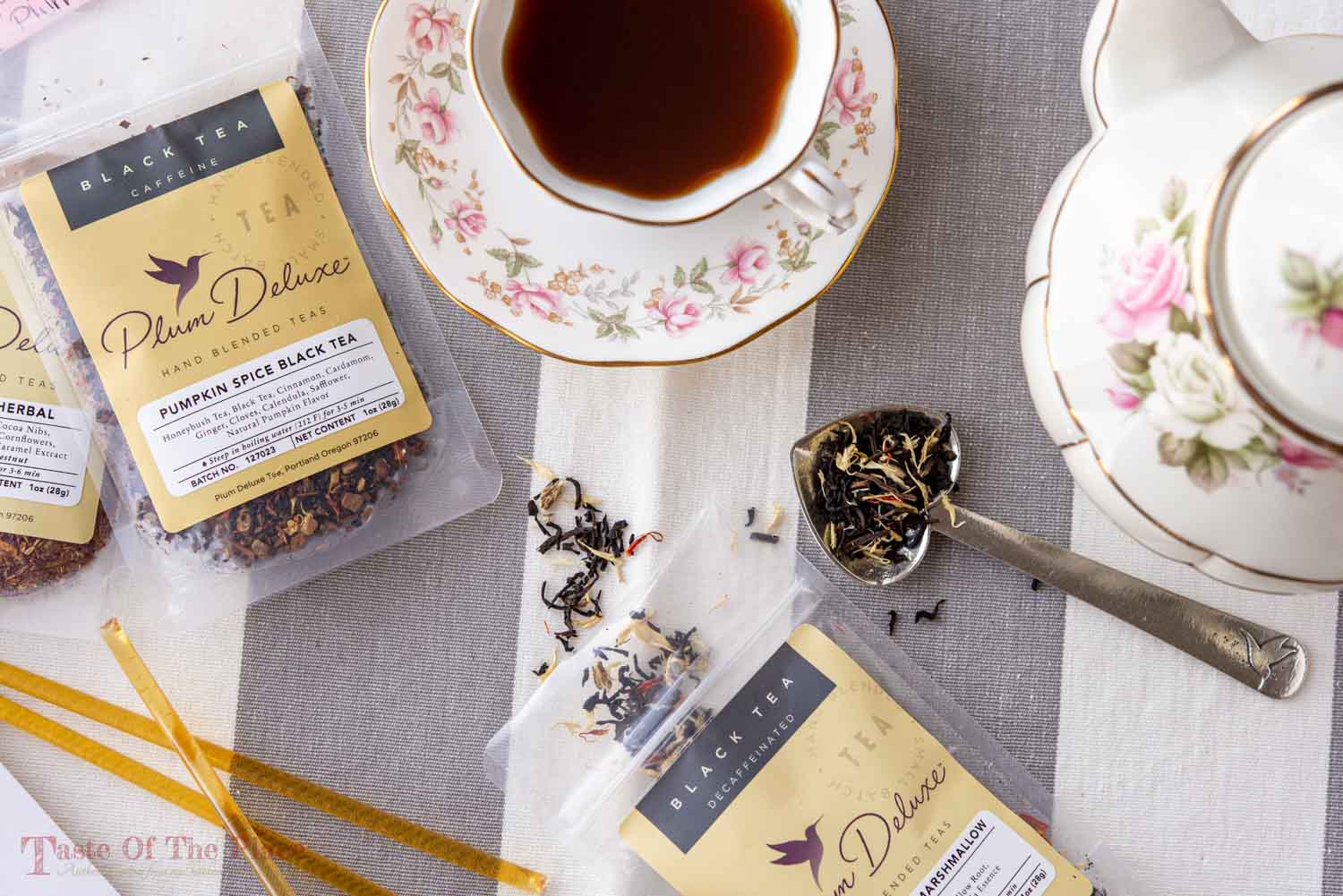 Selection of Plum Deluxe teas