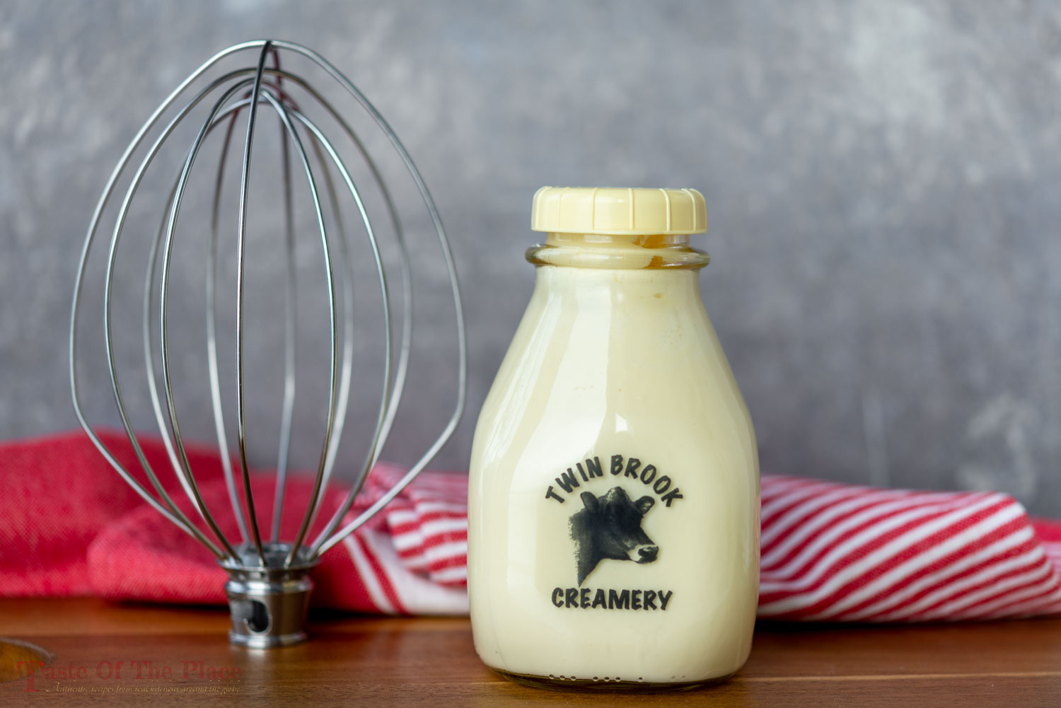 Heavy whipping cream in a jar